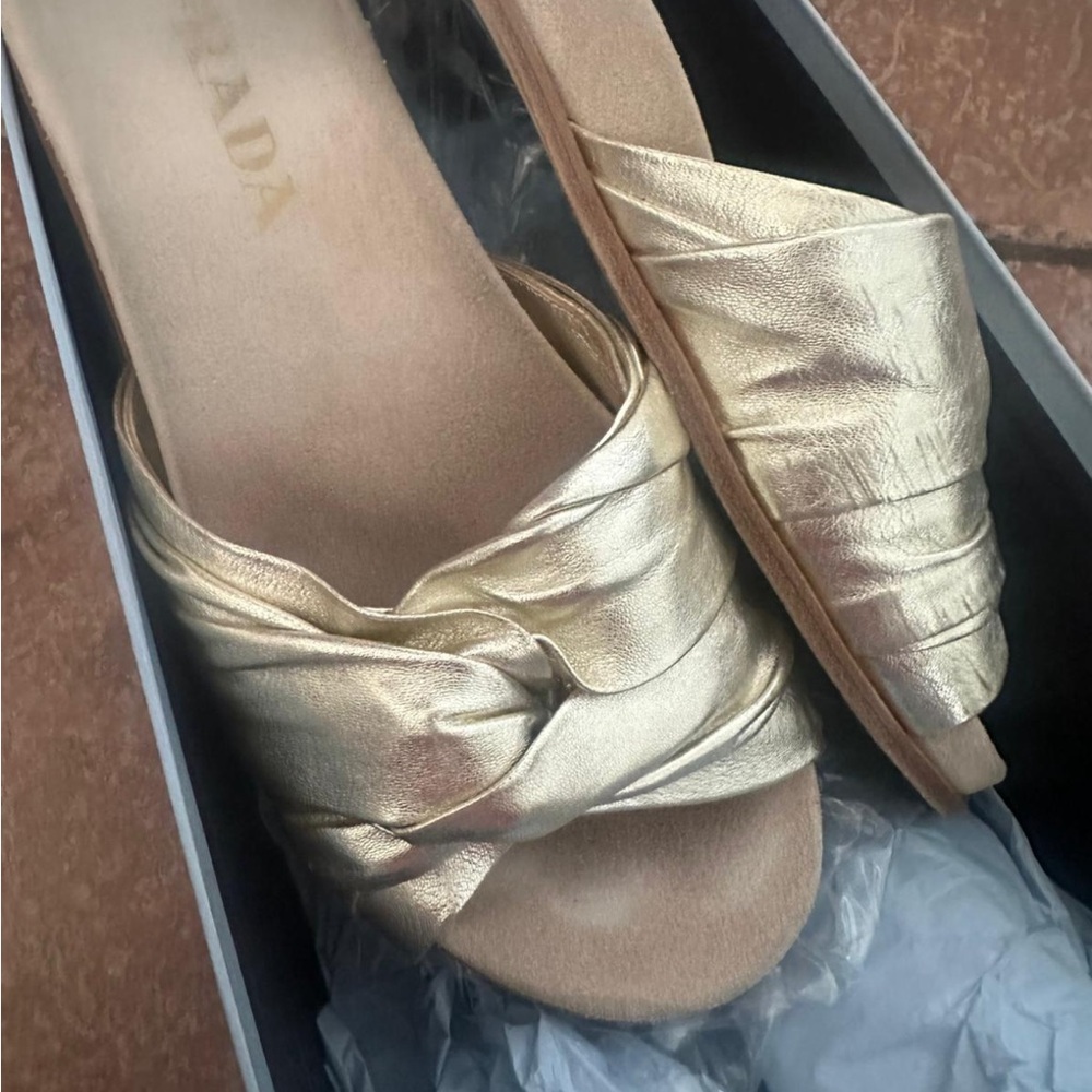 Prada Women's Gold Sandals